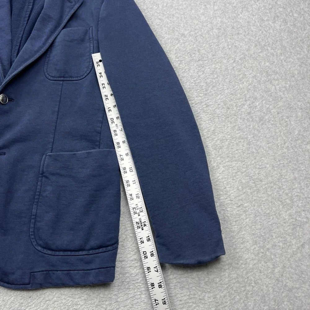 THE GIGI Blazer Mens 48 Navy Blue Jersey Knit Unstructured Made in Italy Pier T1